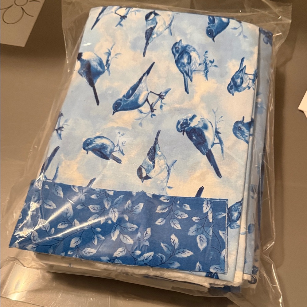 Timeless Treasures Bluebird Blue Blooms Quilt Kit - Blue 79.5” x 98.5” - Picture 12 of 12